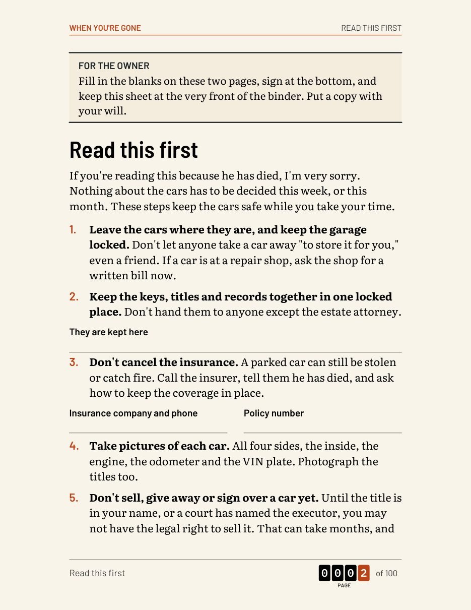 Read This First page
